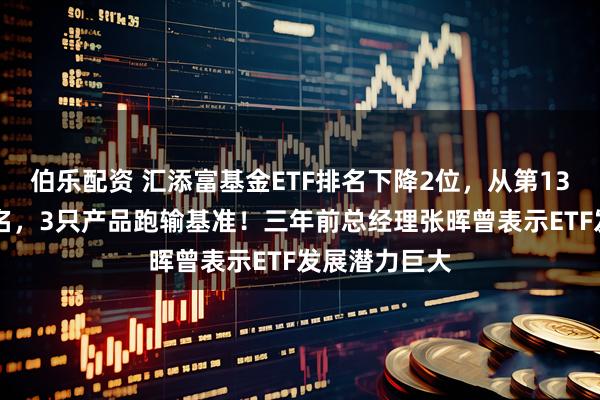 伯乐配资 汇添富基金ETF排名下降2位,从第13滑落至第15名,3只产品跑输基准!三年前总经理张晖曾表示ETF发展潜力巨大