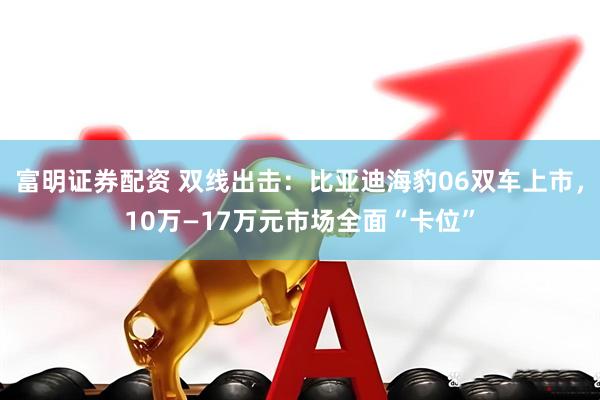 富明证券配资 双线出击：比亚迪海豹06双车上市，10万—17万元市场全面“卡位”